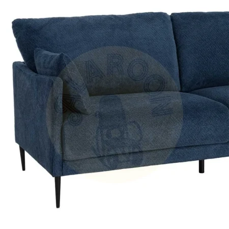 Sofá azul en tejido 100% poliéster con estructura de eucalipto y relleno espuma PU 191x80x88cm - Ixia - 616192IX - foto-secundaria-4
