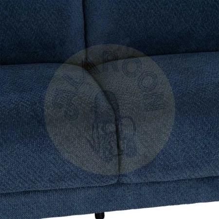 Sofá azul en tejido 100% poliéster con estructura de eucalipto y relleno espuma PU 191x80x88cm - Ixia - 616192IX - foto-secundaria-5