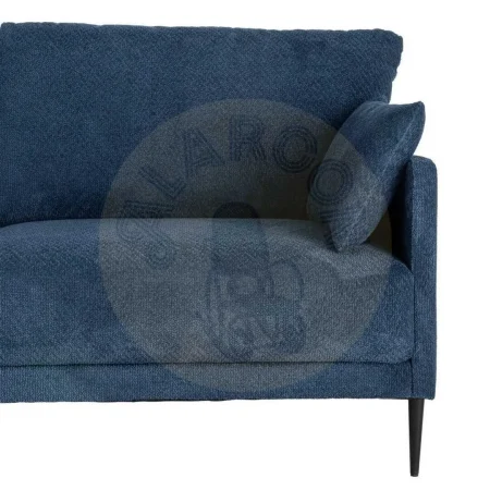 Sofá azul en tejido 100% poliéster con estructura de eucalipto y relleno espuma PU 191x80x88cm - Ixia - 616192IX - foto-secundaria-6