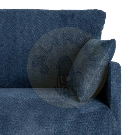 Sofá azul en tejido 100% poliéster con estructura de eucalipto y relleno espuma PU 191x80x88cm - Ixia - 616192IX - foto-secundaria-8
