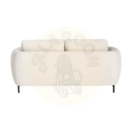 Sofá 2 plazas crema tapizado en tejido con patas metálicas y cojines desenfundables 189x92x88cm - Ixia - 616195IX - foto-secundaria-2