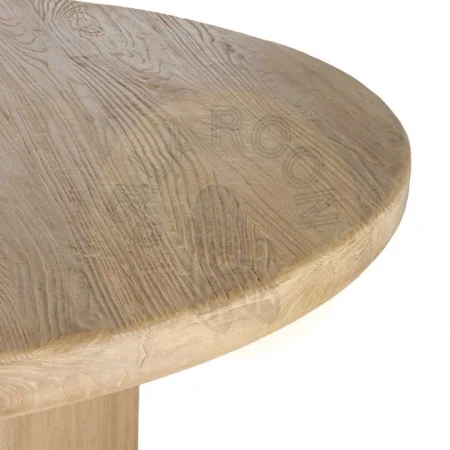 Mesa de comedor en madera de olmo reciclada con sobre de 7cm 150x150x76cm - Ixia - 616200IX - foto-secundaria-1