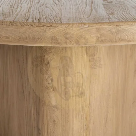 Mesa de comedor en madera de olmo reciclada con sobre de 7cm 150x150x76cm - Ixia - 616200IX - foto-secundaria-4