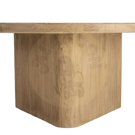 Mesa de comedor en madera de olmo reciclada con sobre de 7cm 150x150x76cm - Ixia - 616200IX - foto-secundaria-6