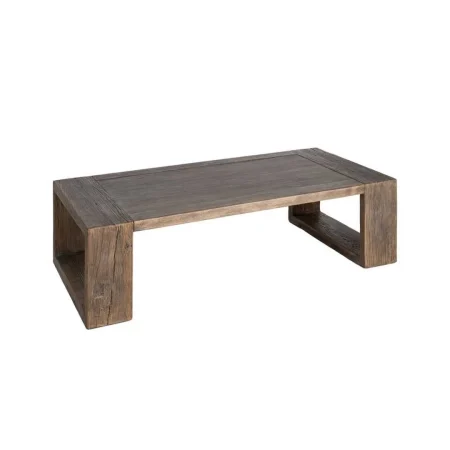 Mesa de centro para salón en madera de olmo reciclada 160x80x43cm - Ixia - 616202IX - foto-blanco