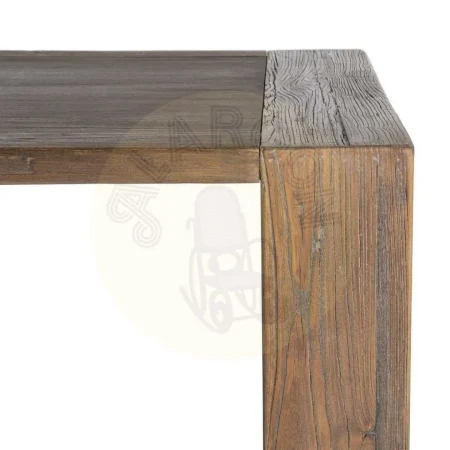 Mesa de comedor en madera de olmo reciclada para salón con patas separadas 160cm 200x100x76cm - Ixia - 616203IX - foto-secundaria-5