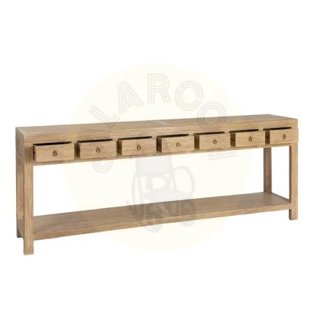 Consola de madera de olmo reciclada para entrada con cajones 240x45x90cm - Ixia - 616204IX - foto-secundaria-1