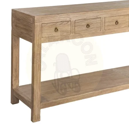 Consola de madera de olmo reciclada para entrada con cajones 240x45x90cm - Ixia - 616204IX - foto-secundaria-3