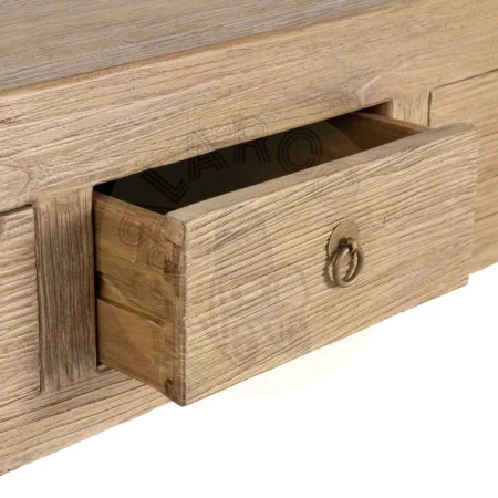 Consola de madera de olmo reciclada para entrada con cajones 240x45x90cm - Ixia - 616204IX - foto-secundaria-5