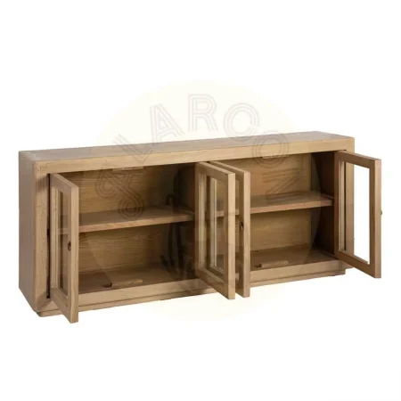 Aparador de madera de olmo reciclada para salón 200x44x85cm - Ixia - 616205IX - foto-secundaria-1