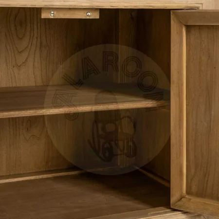 Aparador de madera de pino reciclada para salón con puertas y cajones 240x44x94cm - Ixia - 616206IX - foto-secundaria-4