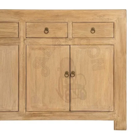 Aparador de madera de pino reciclada para salón con puertas y cajones 240x44x94cm - Ixia - 616206IX - foto-secundaria-8