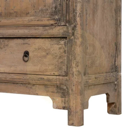 Armario de madera de pino reciclada para dormitorio con puertas y cajones 100x45x190cm - Ixia - 616208IX - foto-secundaria-10