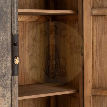 Armario de madera de pino reciclada para dormitorio con puertas y cajones 100x45x190cm - Ixia - 616208IX - foto-secundaria-4