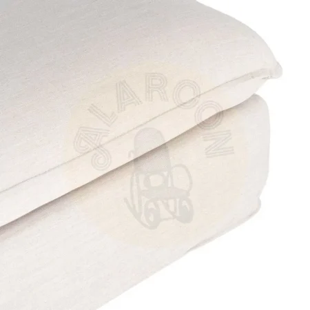 Puf beige en DM y tejido desenfundable con patas negras 100x100x42cm - Ixia - 616209IX - foto-secundaria-2
