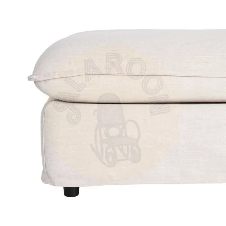 Puf beige en DM y tejido desenfundable con patas negras 100x100x42cm - Ixia - 616209IX - foto-secundaria-4