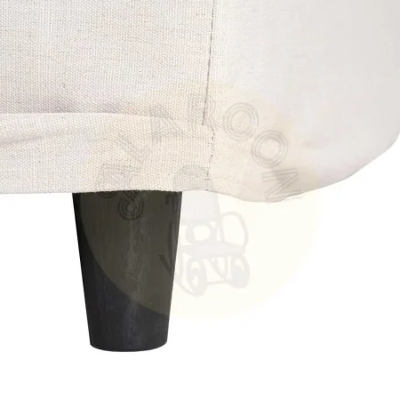 Puf beige en DM y tejido desenfundable con patas negras 100x100x42cm - Ixia - 616209IX - foto-secundaria-5