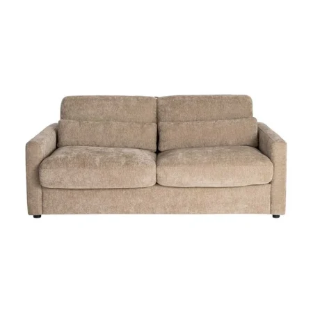 Sofá cama taupe en tejido poliéster con colchón estructura en DM y metal 194x104x88cm - Ixia - 616212IX - foto-blanco