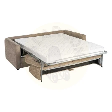 Sofá cama taupe en tejido poliéster con colchón estructura en DM y metal 194x104x88cm - Ixia - 616212IX - foto-secundaria-10