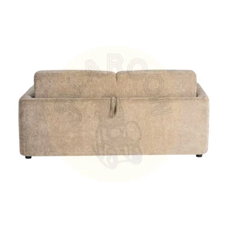 Sofá cama taupe en tejido poliéster con colchón estructura en DM y metal 194x104x88cm - Ixia - 616212IX - foto-secundaria-2