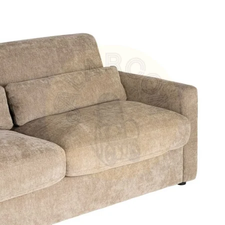Sofá cama taupe en tejido poliéster con colchón estructura en DM y metal 194x104x88cm - Ixia - 616212IX - foto-secundaria-3