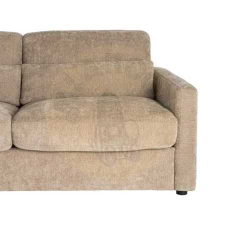 Sofá cama taupe en tejido poliéster con colchón estructura en DM y metal 194x104x88cm - Ixia - 616212IX - foto-secundaria-5