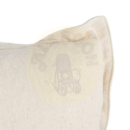 Sillón beige estructura madera de pino tapizado 20% lino 80% algodón patas negras cojines desenfundables 115x109x97cm - Ixia - 616217IX - foto-secundaria-4