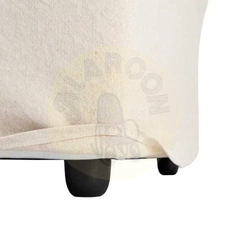 Sillón beige estructura madera de pino tapizado 20% lino 80% algodón patas negras cojines desenfundables 115x109x97cm - Ixia - 616217IX - foto-secundaria-8