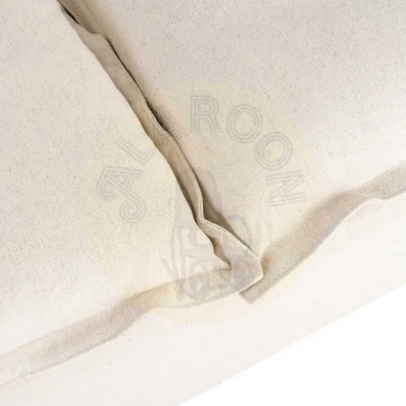 Sofá 2 plazas beige tapizado en tejido lino y algodón con estructura en madera de pino y patas negras 200x109x90cm - Ixia - 616218IX - foto-secundaria-4