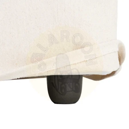 Sofá 3 plazas beige tapizado en lino y algodón estructura de madera de pino patas negras relleno pluma y espuma 230x109x90cm - Ixia - 616219IX - foto-secundaria-8