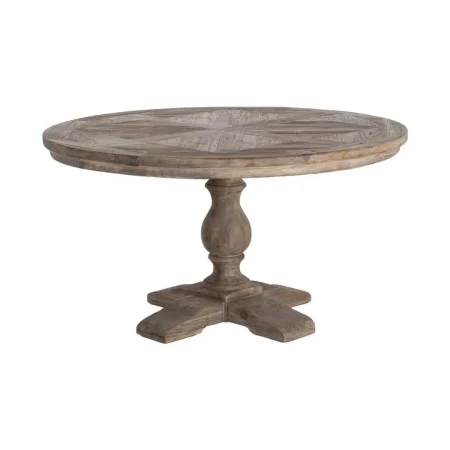 Mesa de comedor en madera de pino reciclada para salón 140x140x76cm - Ixia - 616220IX - foto-blanco