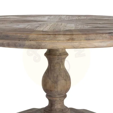 Mesa de comedor en madera de pino reciclada para salón 140x140x76cm - Ixia - 616220IX - foto-secundaria-3