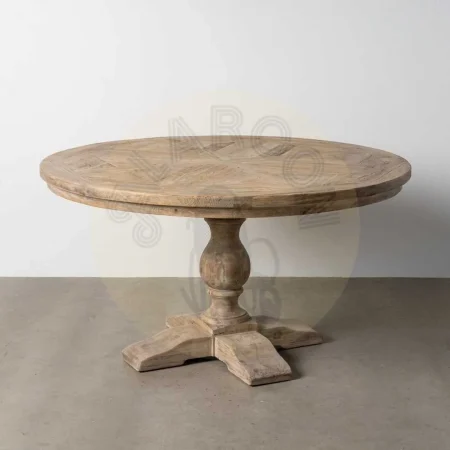 Mesa de comedor en madera de pino reciclada para salón 140x140x76cm - Ixia - 616220IX - foto-secundaria-8