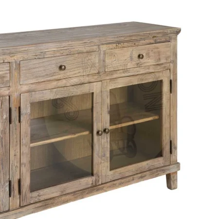 Aparador en madera de pino reciclada para salón con cajones y puertas 200x42x88cm - Ixia - 616221IX - foto-secundaria-2
