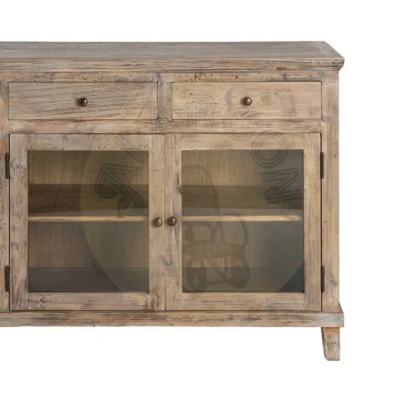 Aparador en madera de pino reciclada para salón con cajones y puertas 200x42x88cm - Ixia - 616221IX - foto-secundaria-5