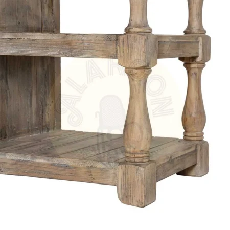 Aparador para salón en madera de pino reciclada y cristal con cajones y puertas 180x45x88cm - Ixia - 616222IX - foto-secundaria-9