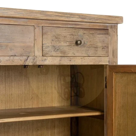 Aparador de madera de pino reciclada para salón con cajones y puertas 180x42x88cm - Ixia - 616224IX - foto-secundaria-4