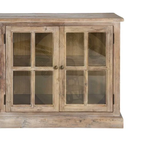 Aparador en madera de pino reciclada y cristal para salón 220x45x80cm - Ixia - 616225IX - foto-secundaria-5