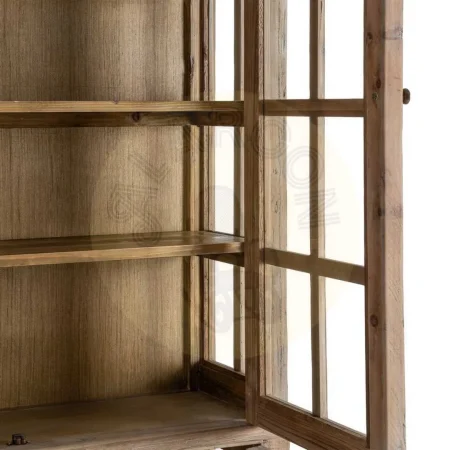 Vitrina para salón de madera de pino reciclada con puertas de cristal 120x40x195cm - Ixia - 616226IX - foto-secundaria-5