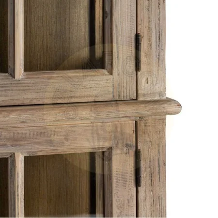 Vitrina para salón de madera de pino reciclada con puertas de cristal 120x40x195cm - Ixia - 616226IX - foto-secundaria-7