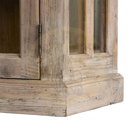 Vitrina para salón de madera de pino reciclada con puertas de cristal 120x40x195cm - Ixia - 616226IX - foto-secundaria-9