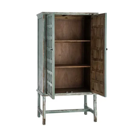 Armario de madera reciclada de pino para salón 96x45x181cm - Ixia - 616230IX - foto-blanco