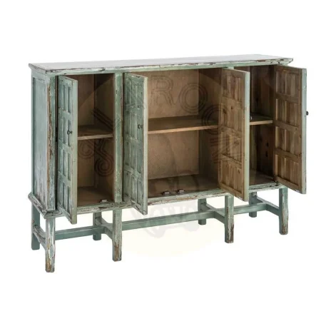 Aparador de madera reciclada para salón con puertas y patas elevadas - Ixia 160x46x112cm - Ixia - 616231IX - foto-secundaria-1
