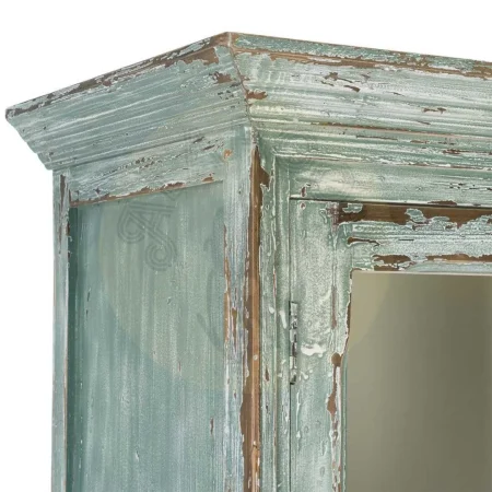 Alacena en madera reciclada de pino y cristal para salón con puertas y cajones 120x47x218cm - Ixia - 616233IX - foto-secundaria-3