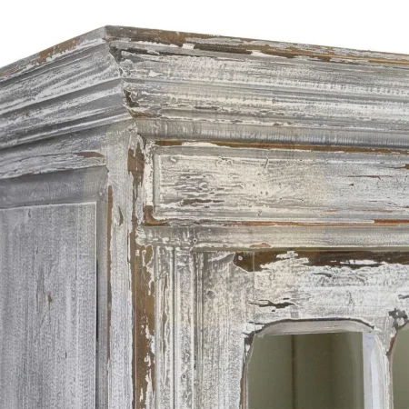 Vitrina de madera reciclada de pino con puertas de cristal para salón 100x45x201.50cm - Ixia - 616234IX - foto-secundaria-3