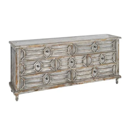 Aparador de madera reciclada de pino para salón con cajones patas 11cm - Ixia 180x45x80cm - Ixia - 616235IX - foto-blanco