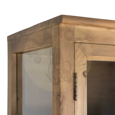 Vitrina en madera de pino reciclada y cristal para salón 80x40x201.50cm - Ixia - 616236IX - foto-secundaria-3