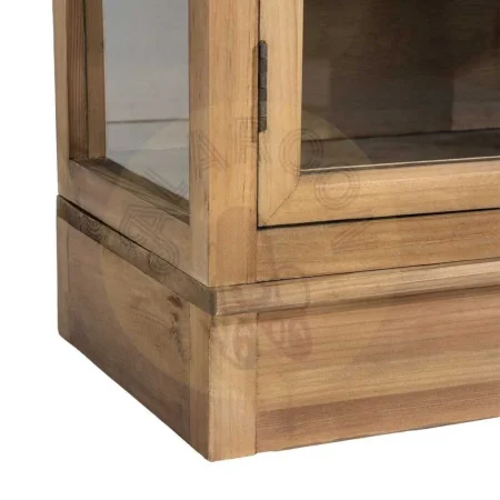 Vitrina en madera de pino reciclada y cristal para salón 80x40x201.50cm - Ixia - 616236IX - foto-secundaria-8