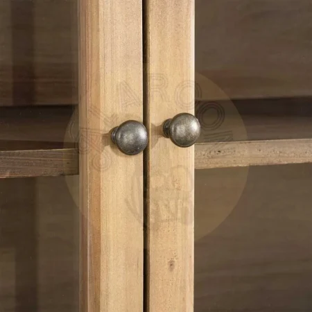 Vitrina para salón en madera de pino reciclada y cristal 155x40x201.50cm - Ixia - 616237IX - foto-secundaria-6