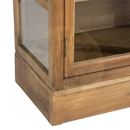 Vitrina para salón en madera de pino reciclada y cristal 155x40x201.50cm - Ixia - 616237IX - foto-secundaria-8